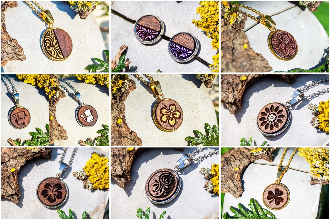 Traumhaft schöne Motive als besonderes Geschenk für Frauen, Holzschmuck